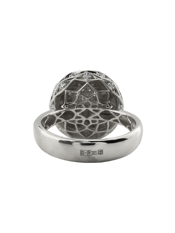 Кольцо из белого золота c бриллиантами