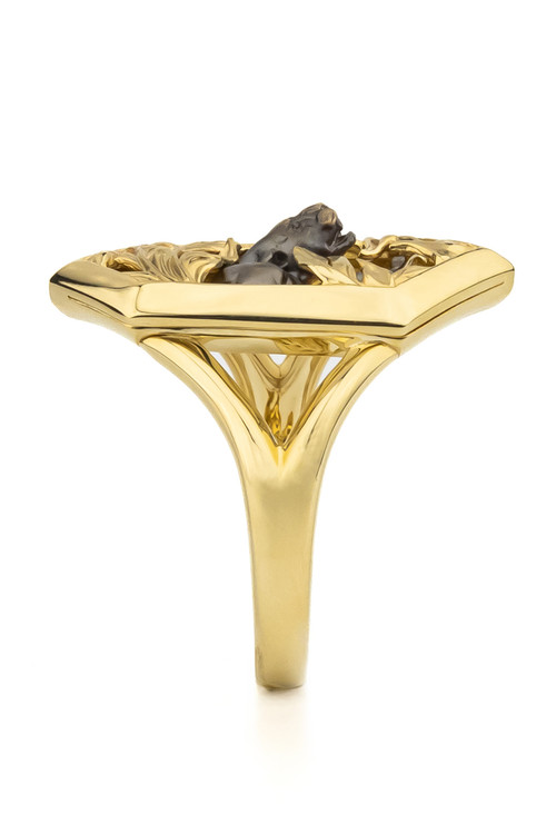 Кольцо из лимонного золота