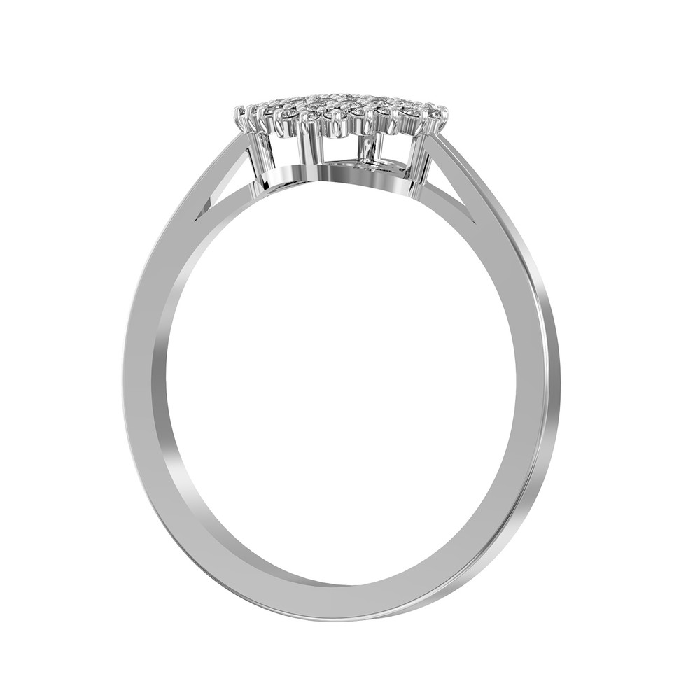 Кольцо из белого золота c бриллиантами