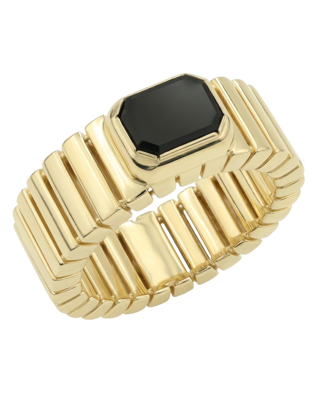 Кольцо из лимонного золота c ониксом