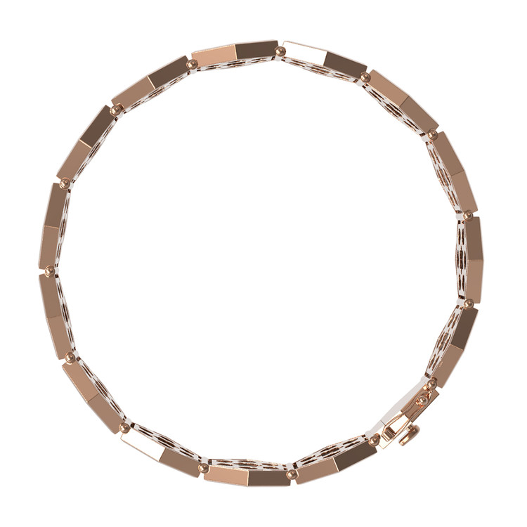 Браслет из золота c ониксом и перламутром