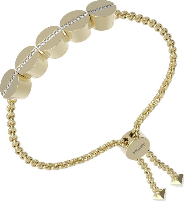 Браслет из лимонного золота c бриллиантами