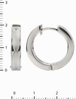 Серьги из белого золота c рубином