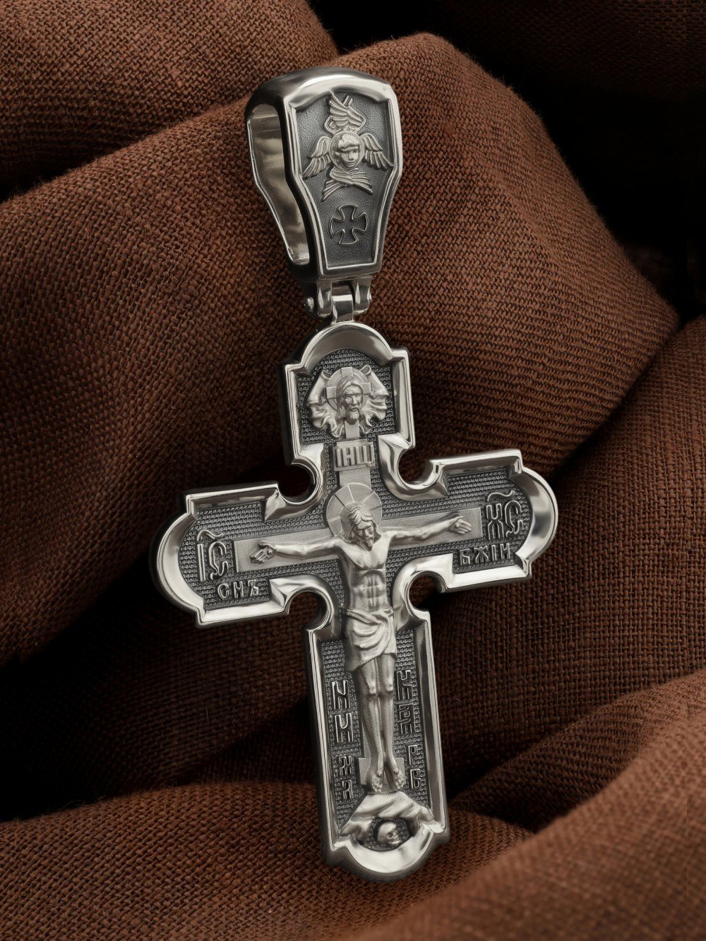 Крест из белого золота