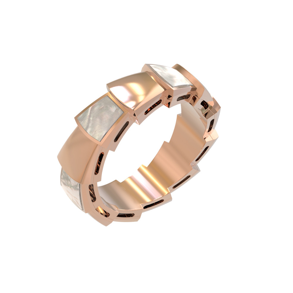 Кольцо из золота c перламутром