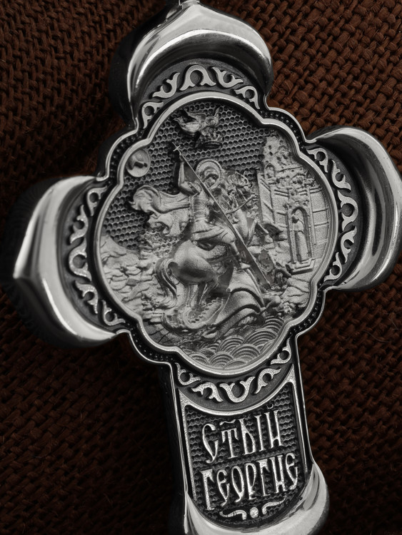 Крест из белого золота