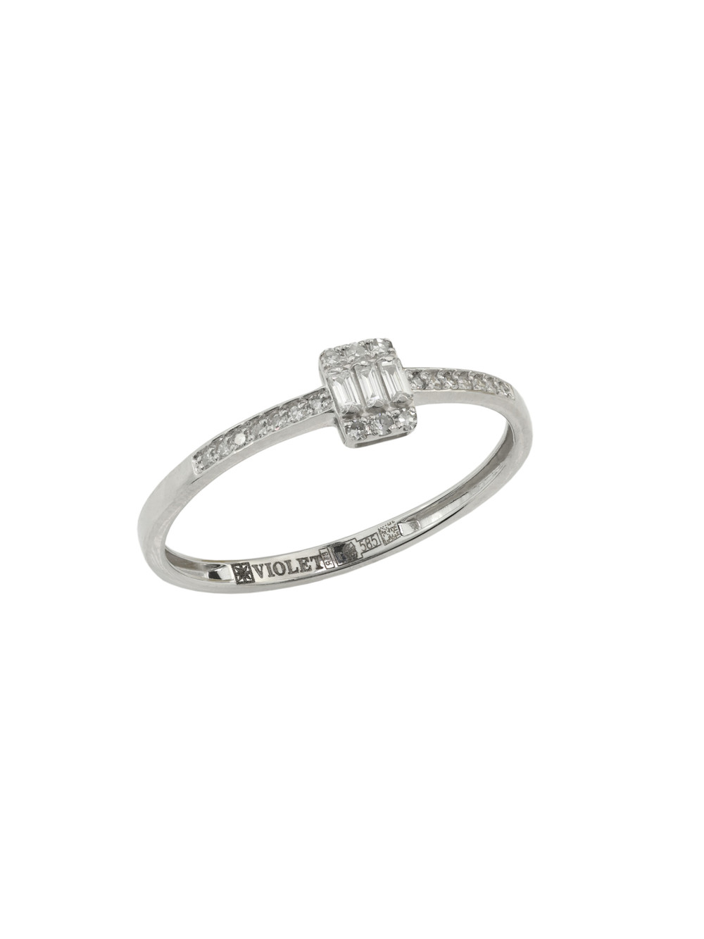 Кольцо из белого золота c бриллиантами