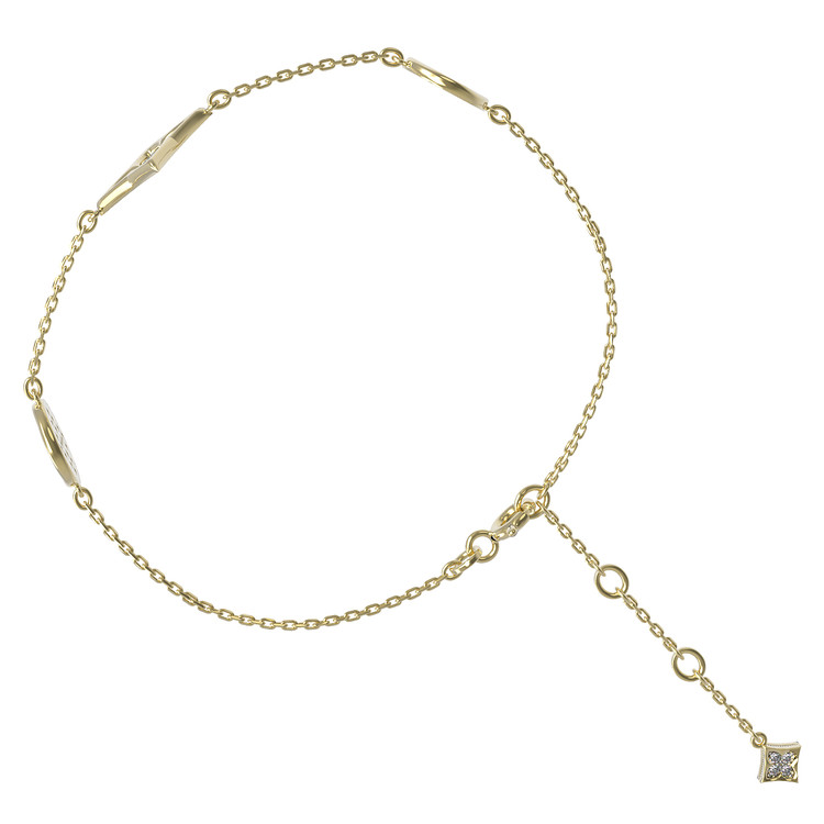 Браслет из лимонного золота c бриллиантами