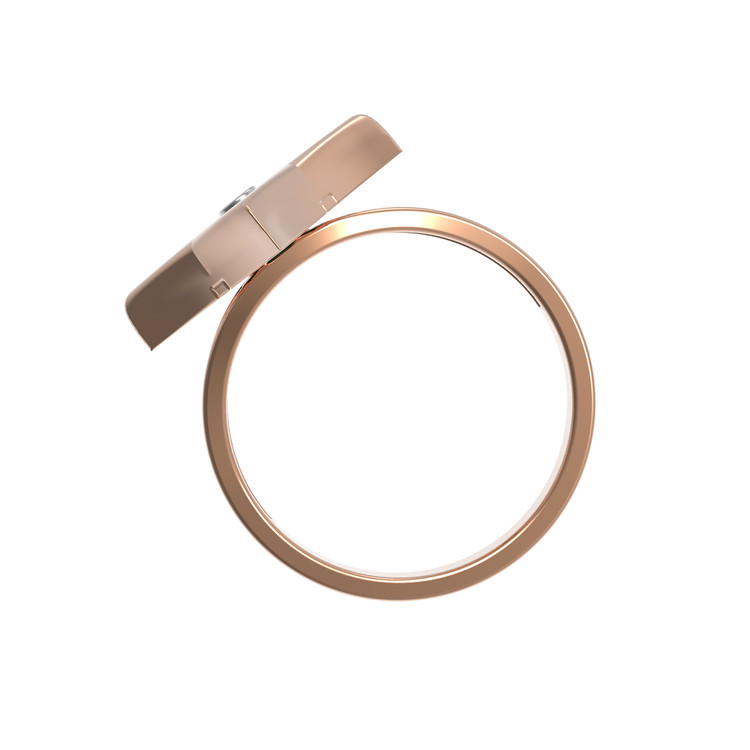 Кольцо из золота c бриллиантами и перламутром