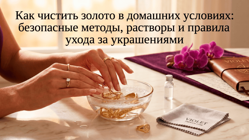 Как чистить золото в домашних условиях: безопасные методы, растворы и правила ухода за украшениями
