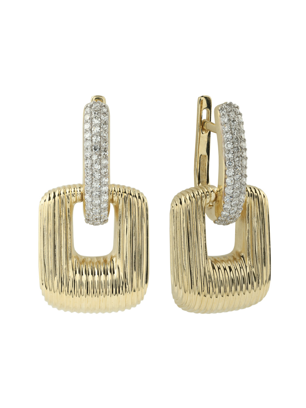 Серьги из лимонного золота c бриллиантами