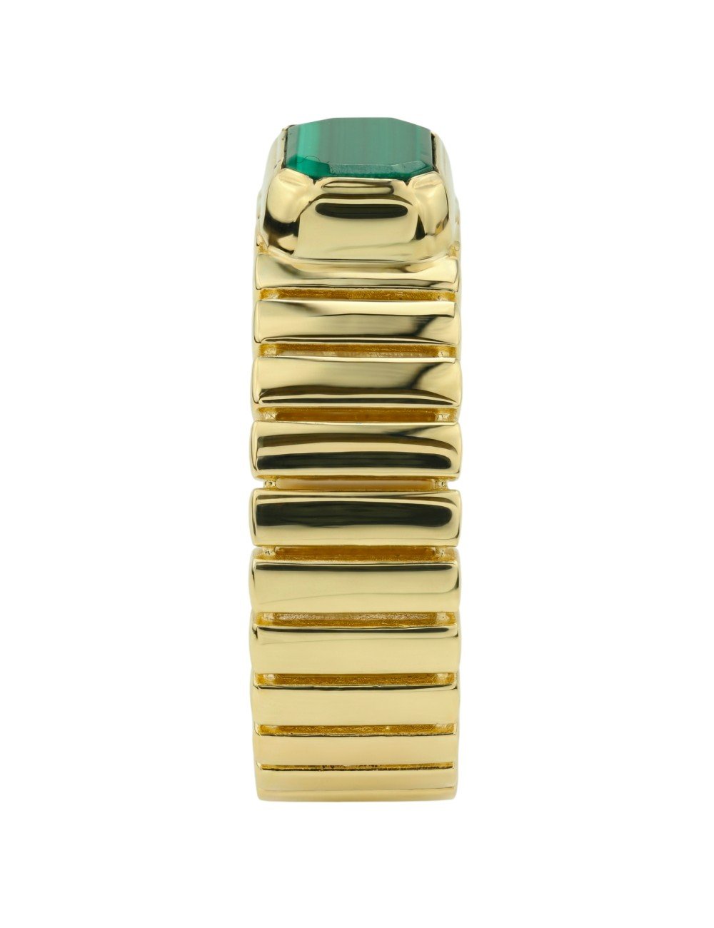 Кольцо из лимонного золота c малахитом