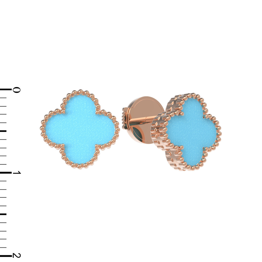 Серьги из золота c бирюзой