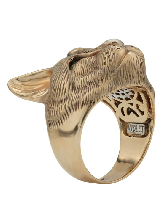 Кольцо из золота c эмаль