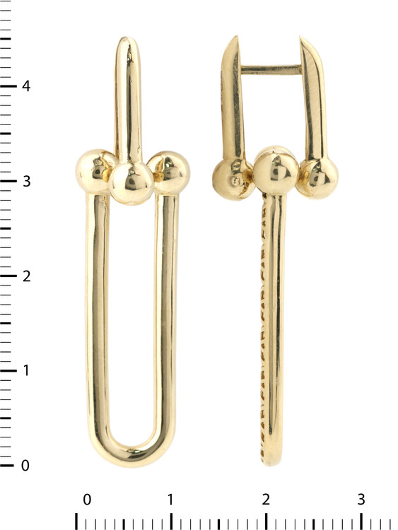 Серьги из лимонного золота