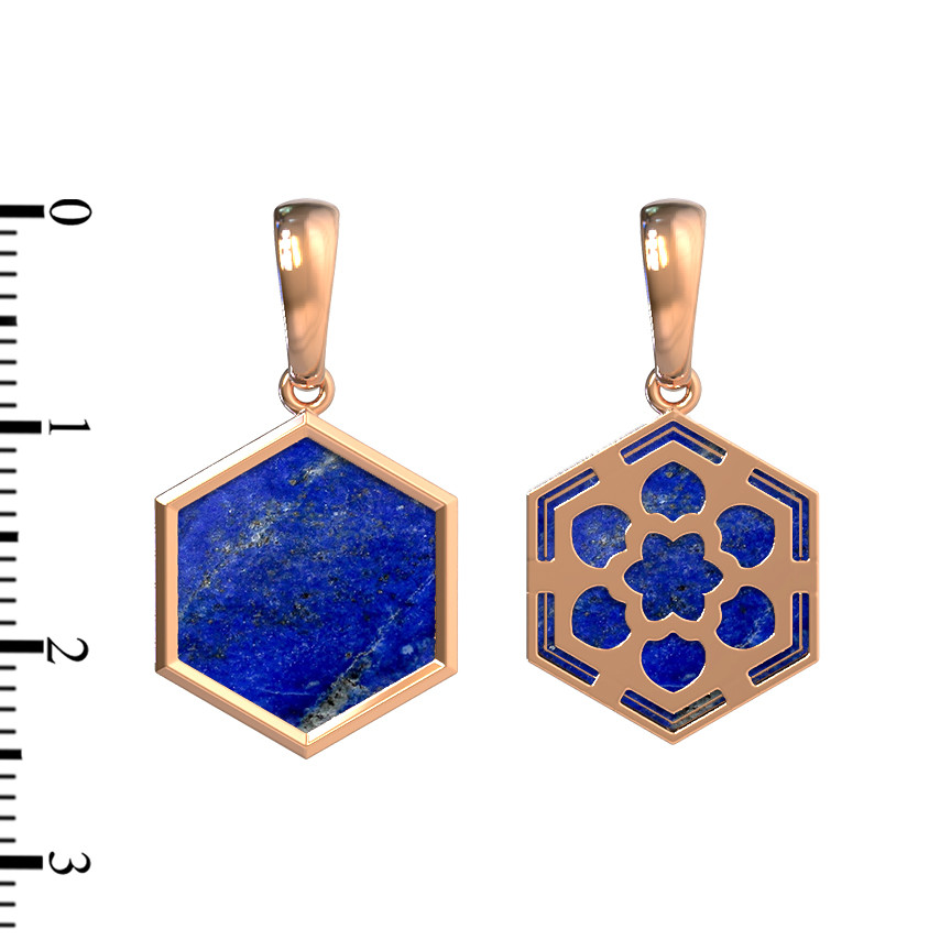 Подвеска из золота c лазуритом