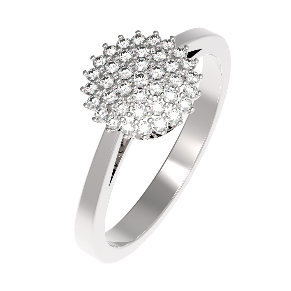 Кольцо из белого золота c бриллиантами