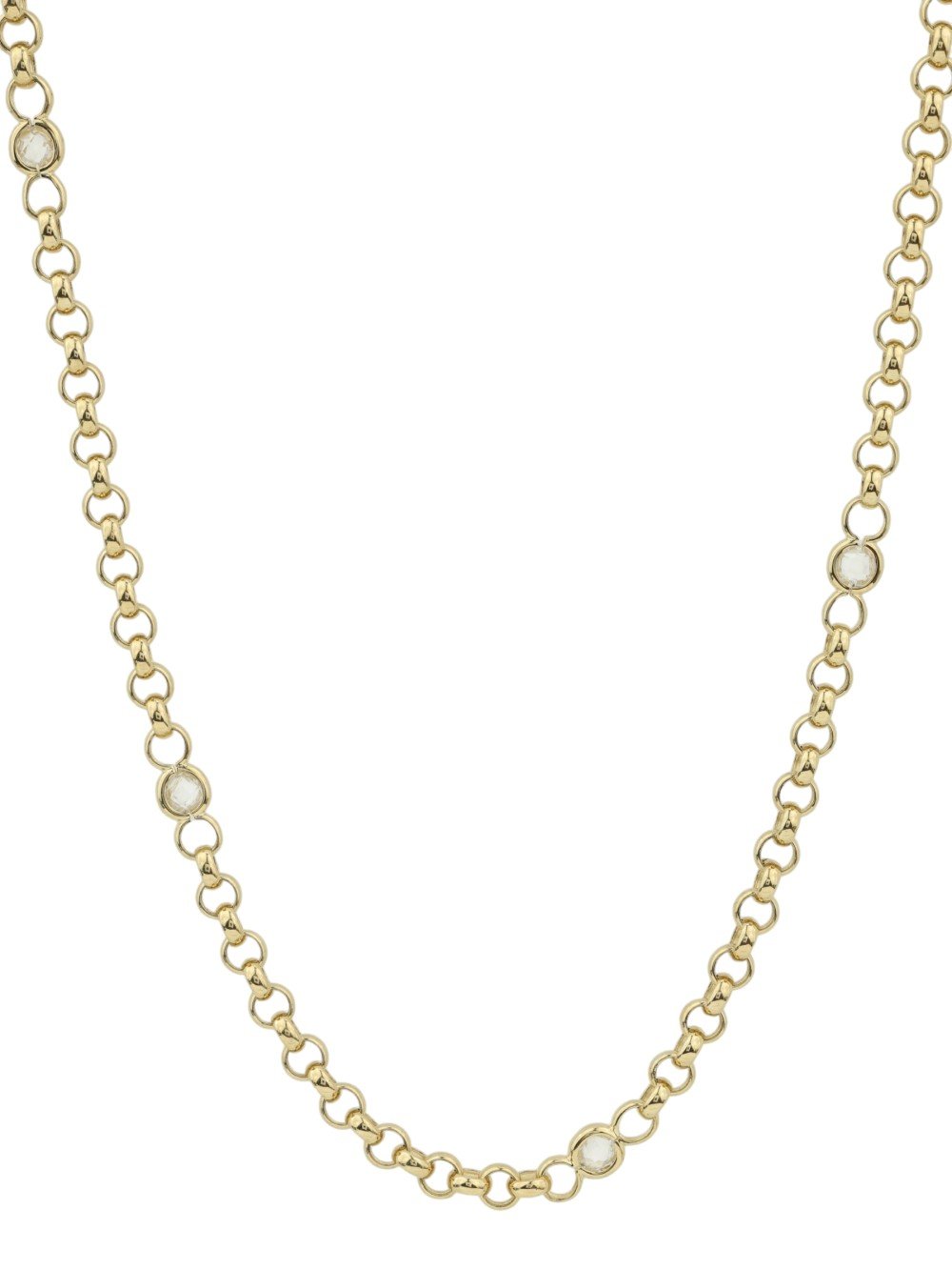 Цепь из лимонного золота c фианитом