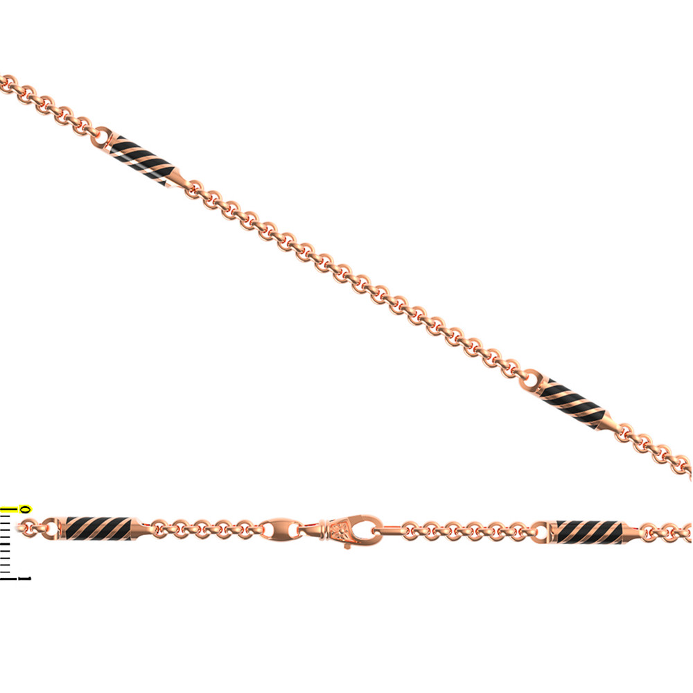 Цепь из золота c эмаль