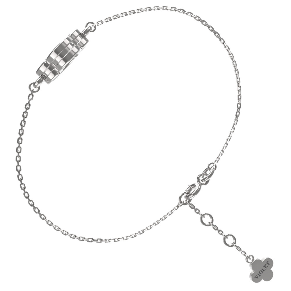 Браслет из белого золота c лазуритом