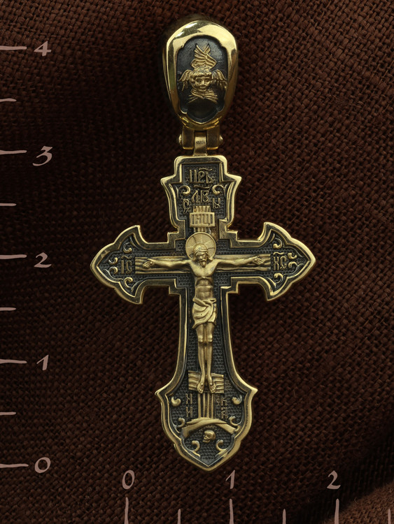 Крест из лимонного золота