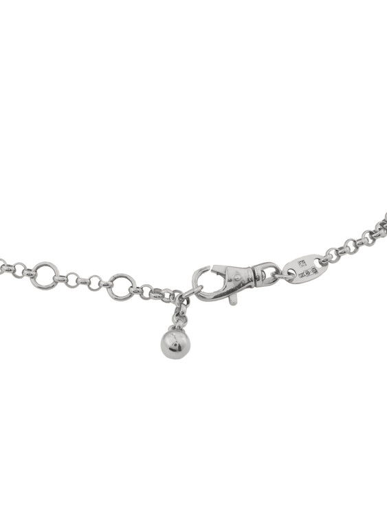 Браслет из белого золота c бриллиантами, ониксом и перламутром