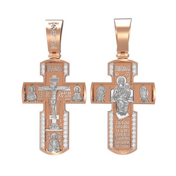 Крест из золота c бриллиантами