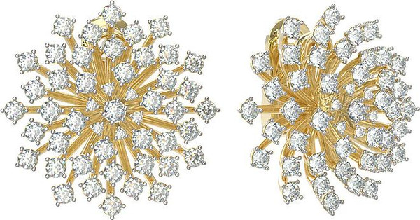 Серьги из лимонного золота c бриллиантами