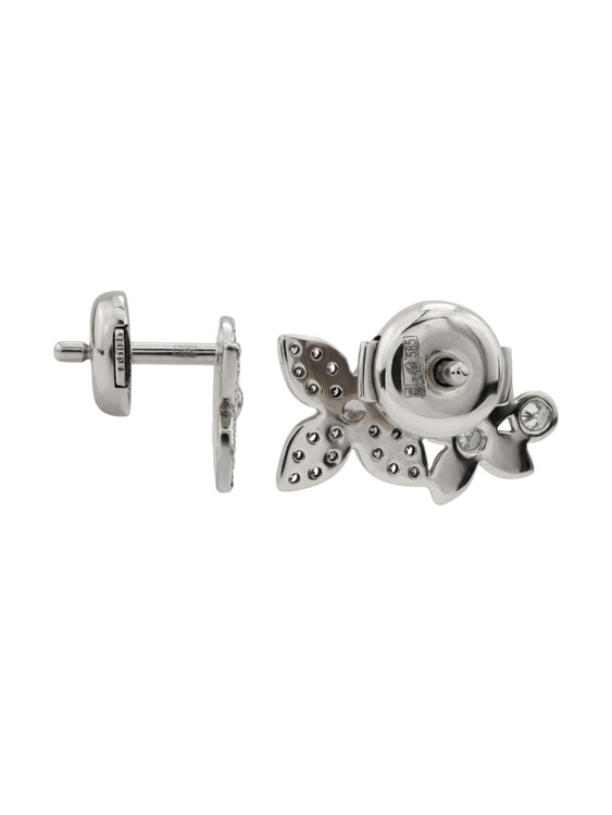 Серьги из белого золота c бриллиантами