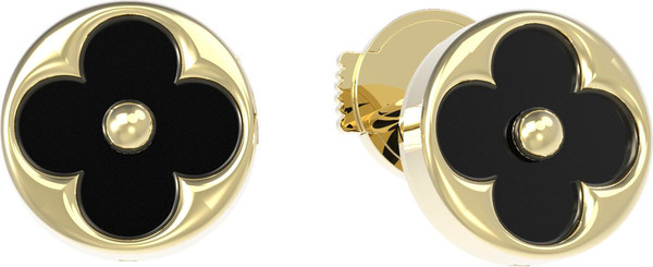 Серьги из лимонного золота c ониксом