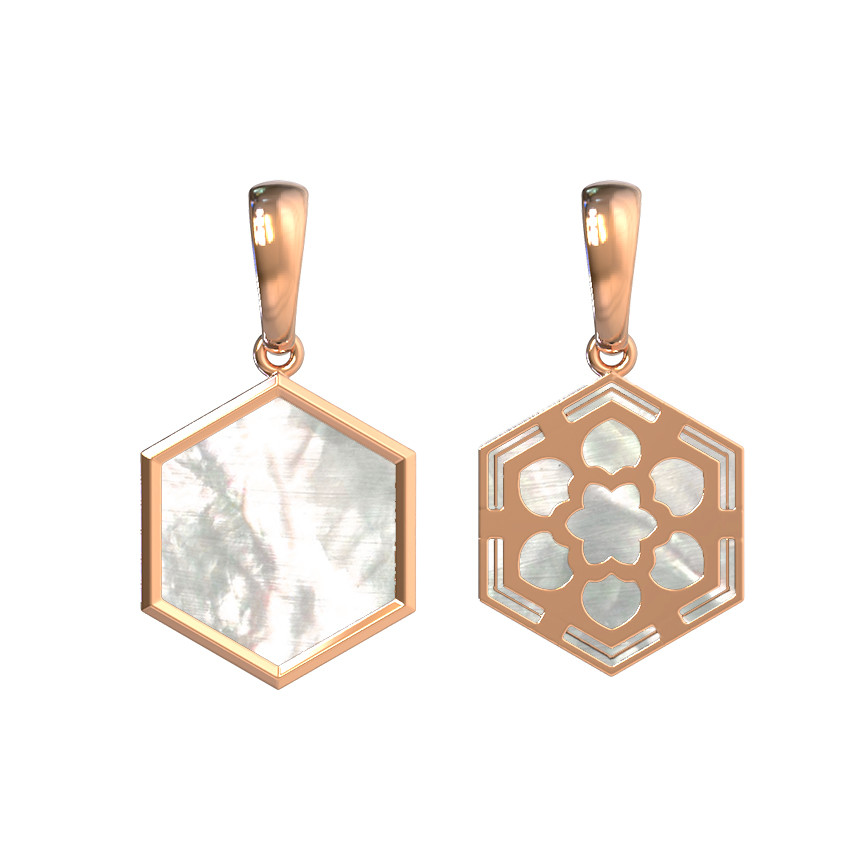 Подвеска из золота c перламутром