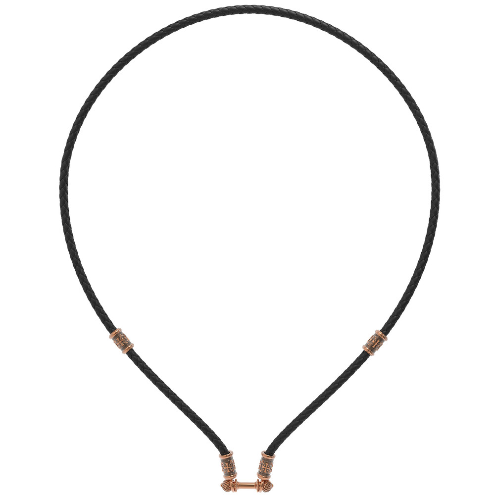 Шнурок кожаный из золота c кожаным шнурком