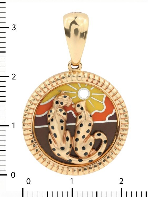 Подвеска из золота c эмалью