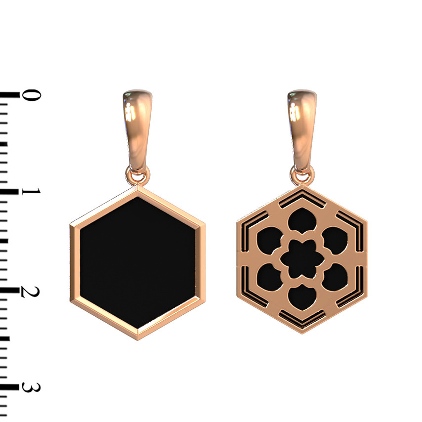 Подвеска из золота c ониксом