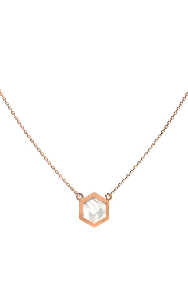 Колье из золота c перламутром