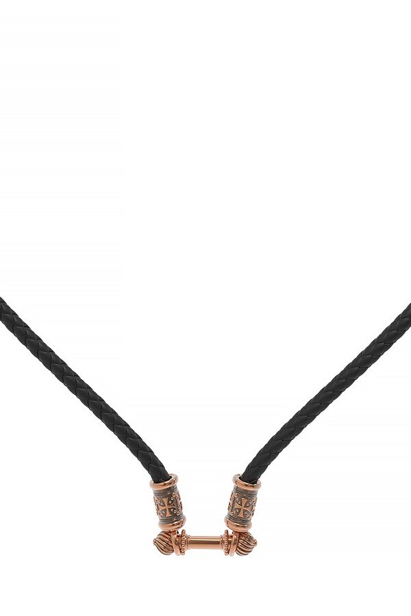 Шнурок кожаный из золота c кожаным шнурком