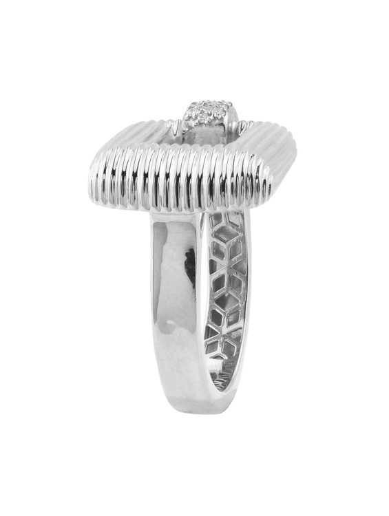 Кольцо из белого золота c бриллиантами