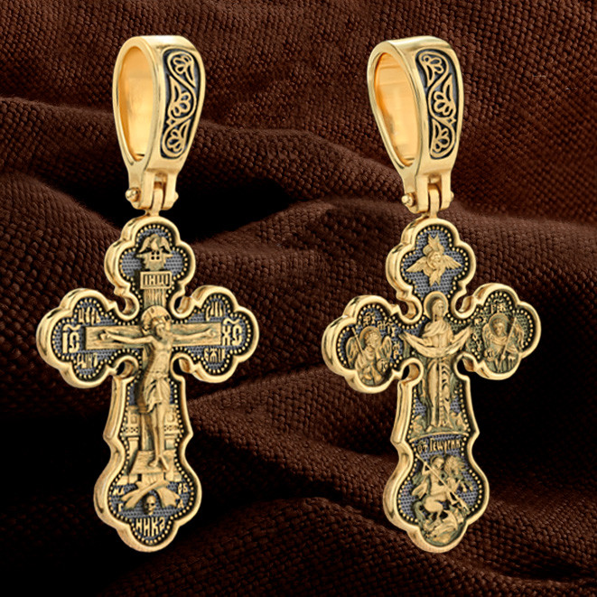 Крест из лимонного золота