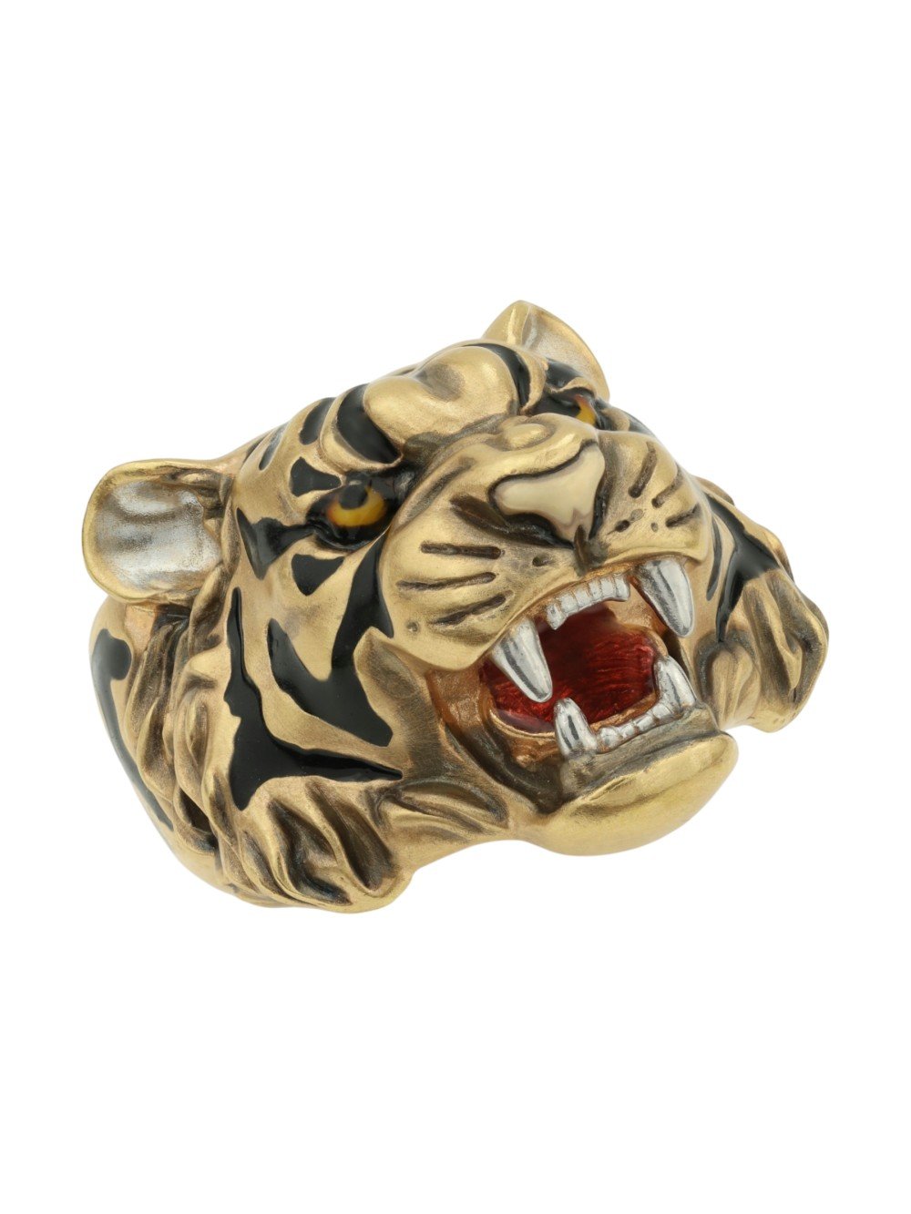 Кольцо из лимонного золота c эмаль