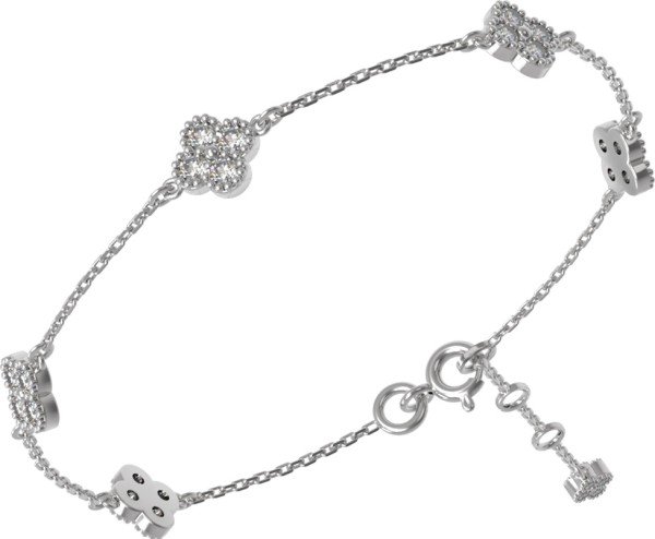 Браслет из белого золота c бриллиантами