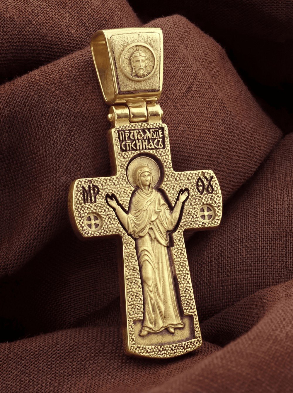 Крест из лимонного золота