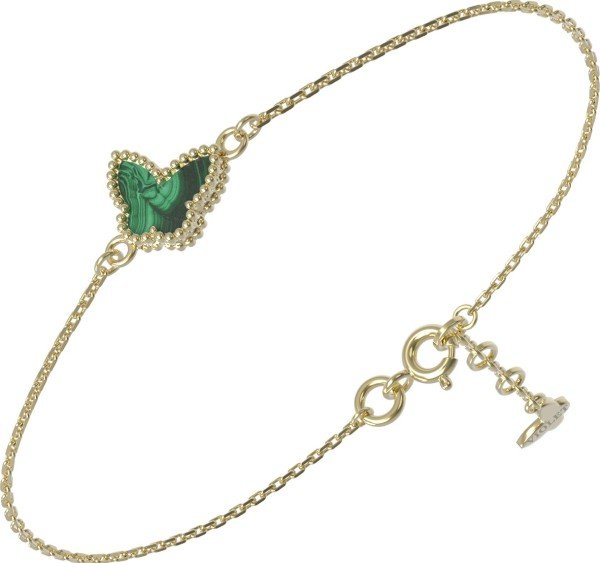 Браслет из лимонного золота c малахитом