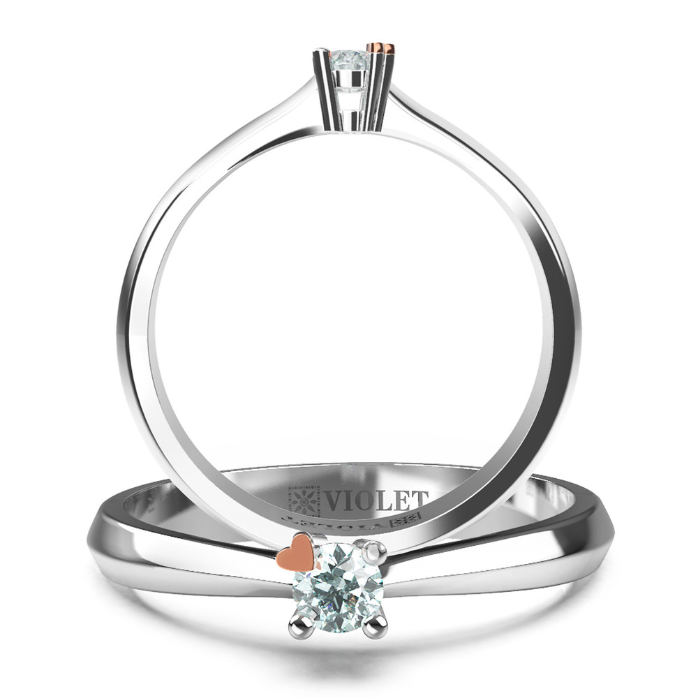 Кольцо из белого золота c бриллиантами