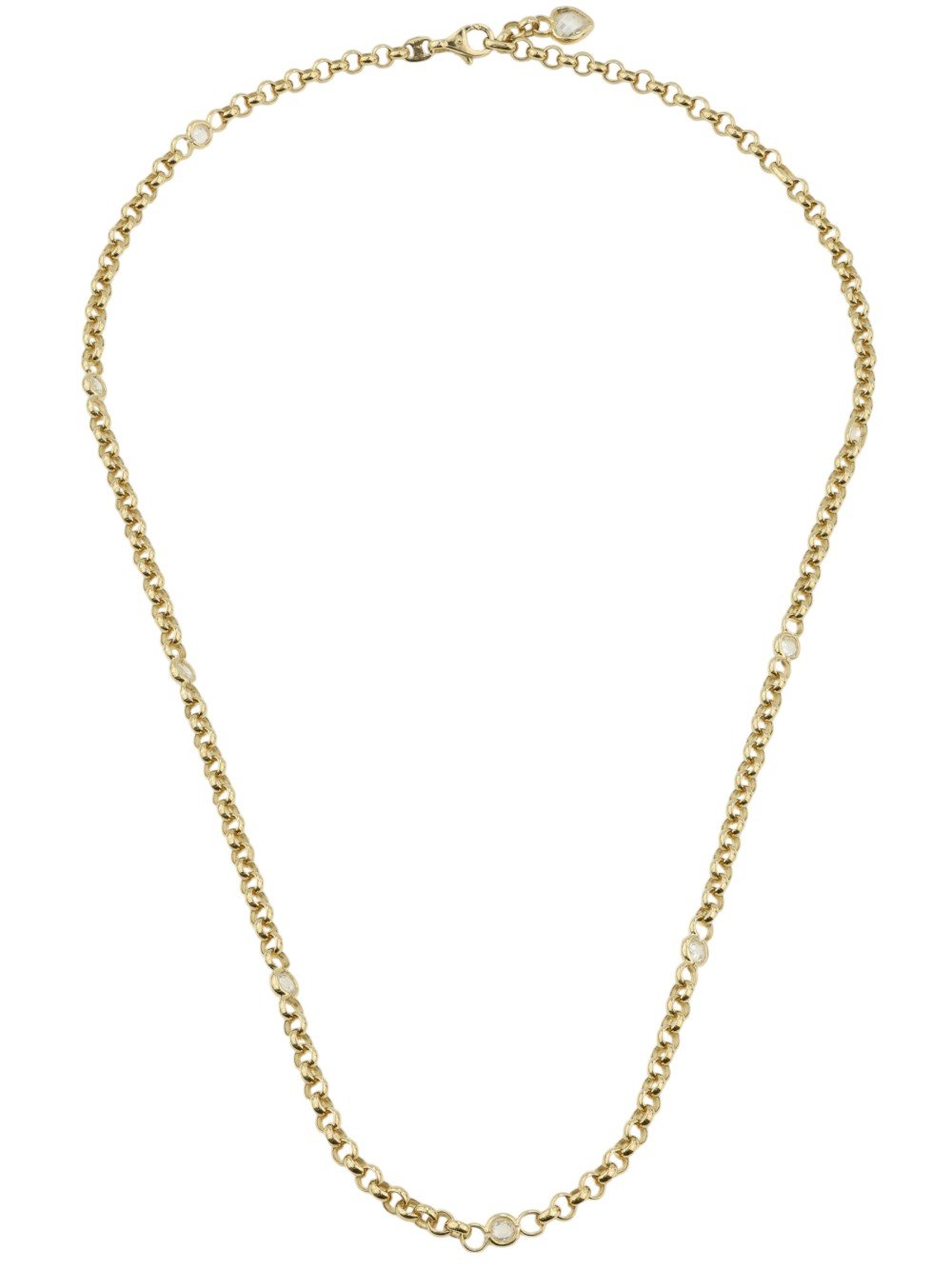 Цепь из лимонного золота c фианитом