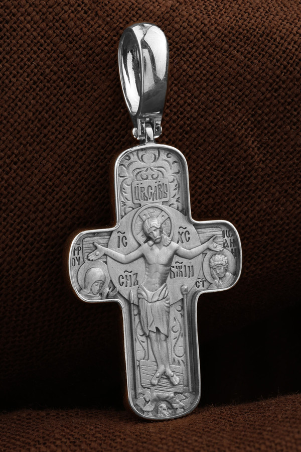 Крест из белого золота