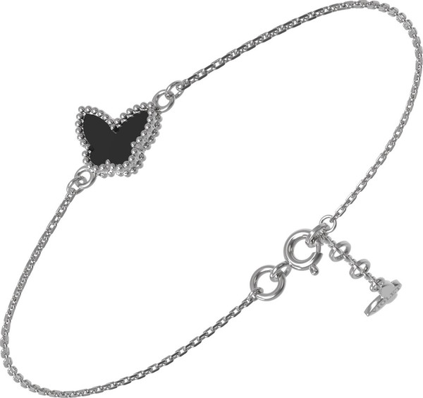 Браслет из белого золота c ониксом