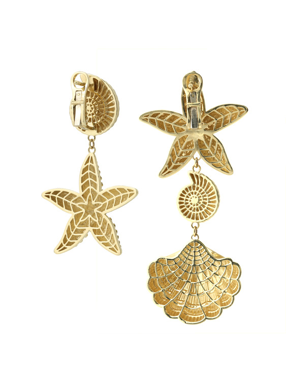 Серьги из лимонного золота