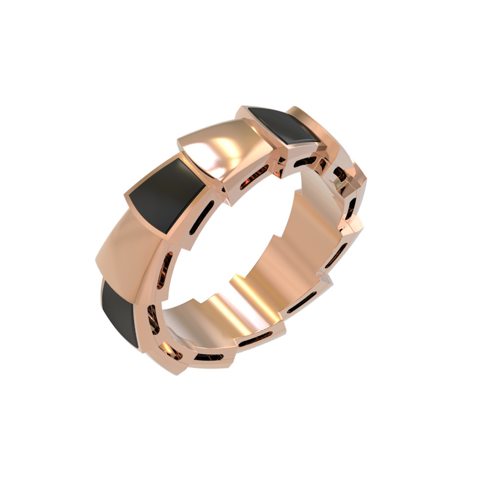 Кольцо из золота c ониксом