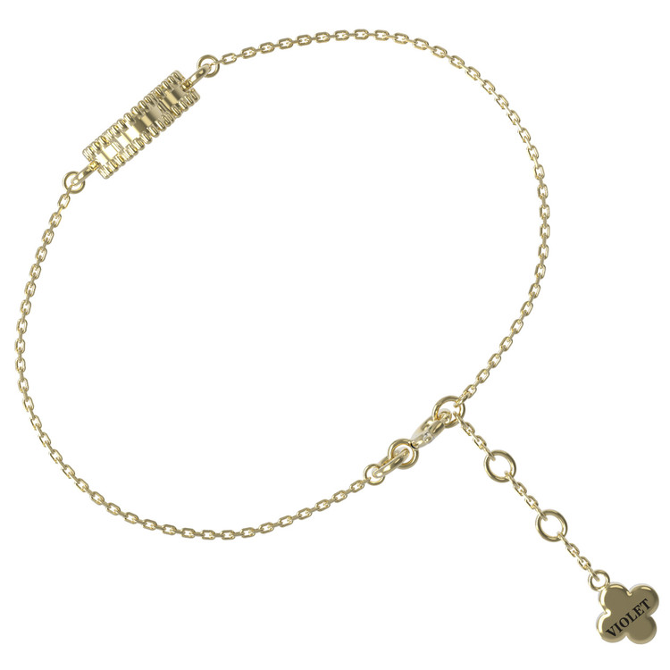 Браслет из лимонного золота c малахитом