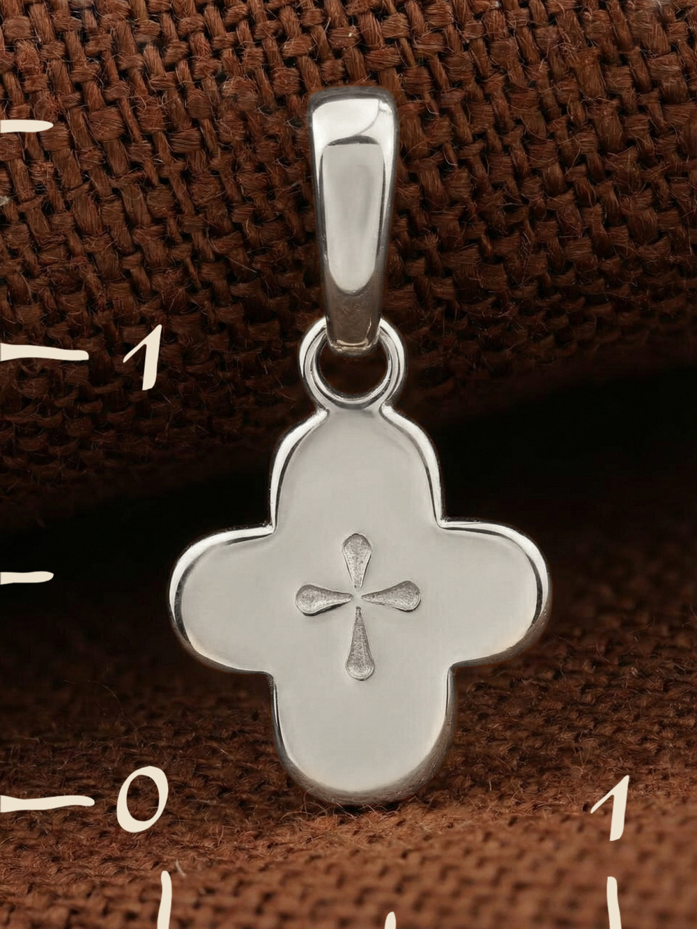 Крест из белого золота